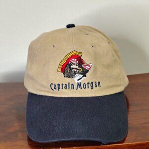 Captain Morgan Promo Hat Cap Strap Back Beige Adjustable Original Spiced Rum Men